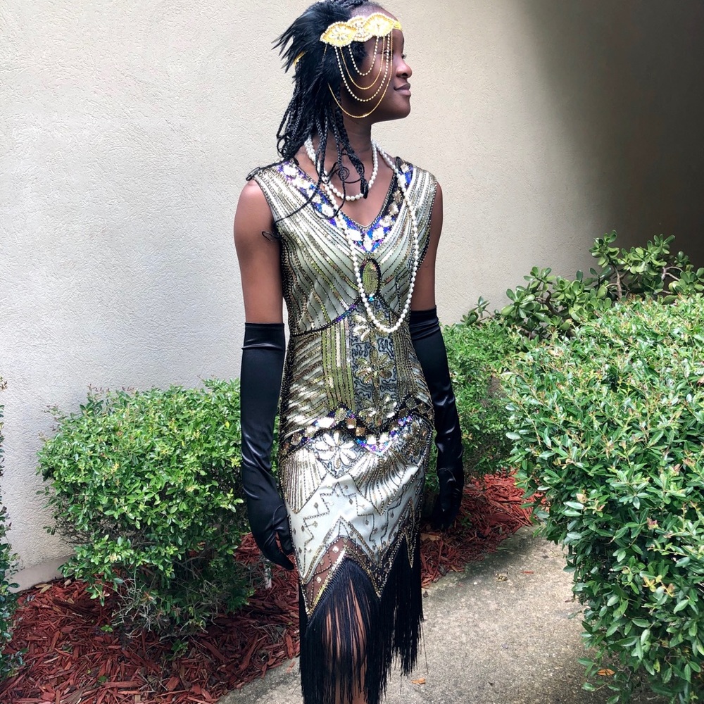 Women 1920s Fringed Flapper Dress